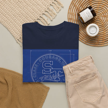 Blueprint Logo T‑Shirt — Vintage 'ST' Sports Emblem Tee
