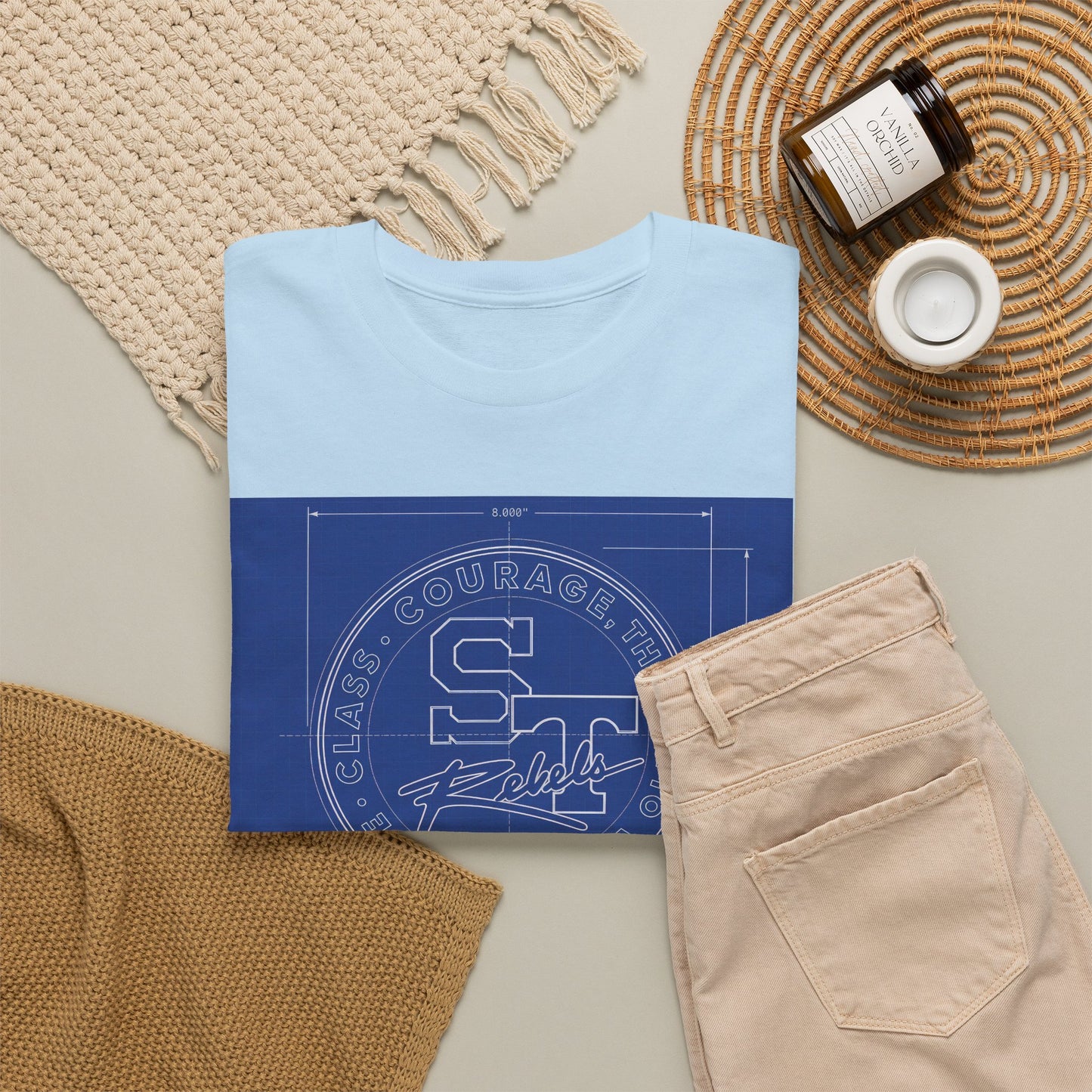 Blueprint Logo T‑Shirt — Vintage 'ST' Sports Emblem Tee