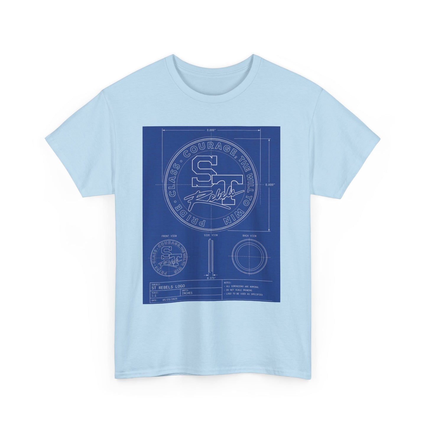Blueprint Logo T‑Shirt — Vintage 'ST' Sports Emblem Tee
