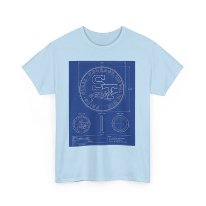 Blueprint Logo T‑Shirt — Vintage 'ST' Sports Emblem Tee