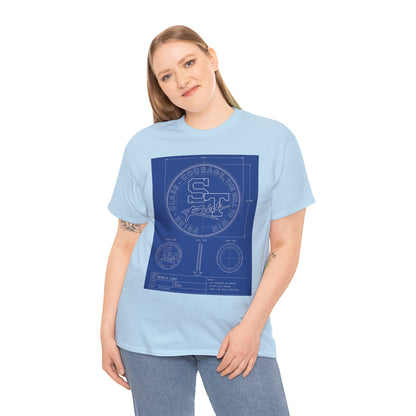 Blueprint Logo T‑Shirt — Vintage 'ST' Sports Emblem Tee
