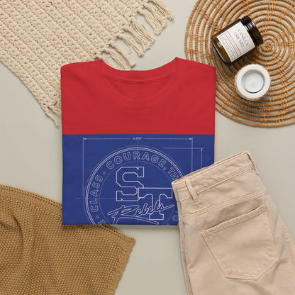 Blueprint Logo T‑Shirt — Vintage 'ST' Sports Emblem Tee