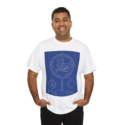 Blueprint Logo T‑Shirt — Vintage 'ST' Sports Emblem Tee