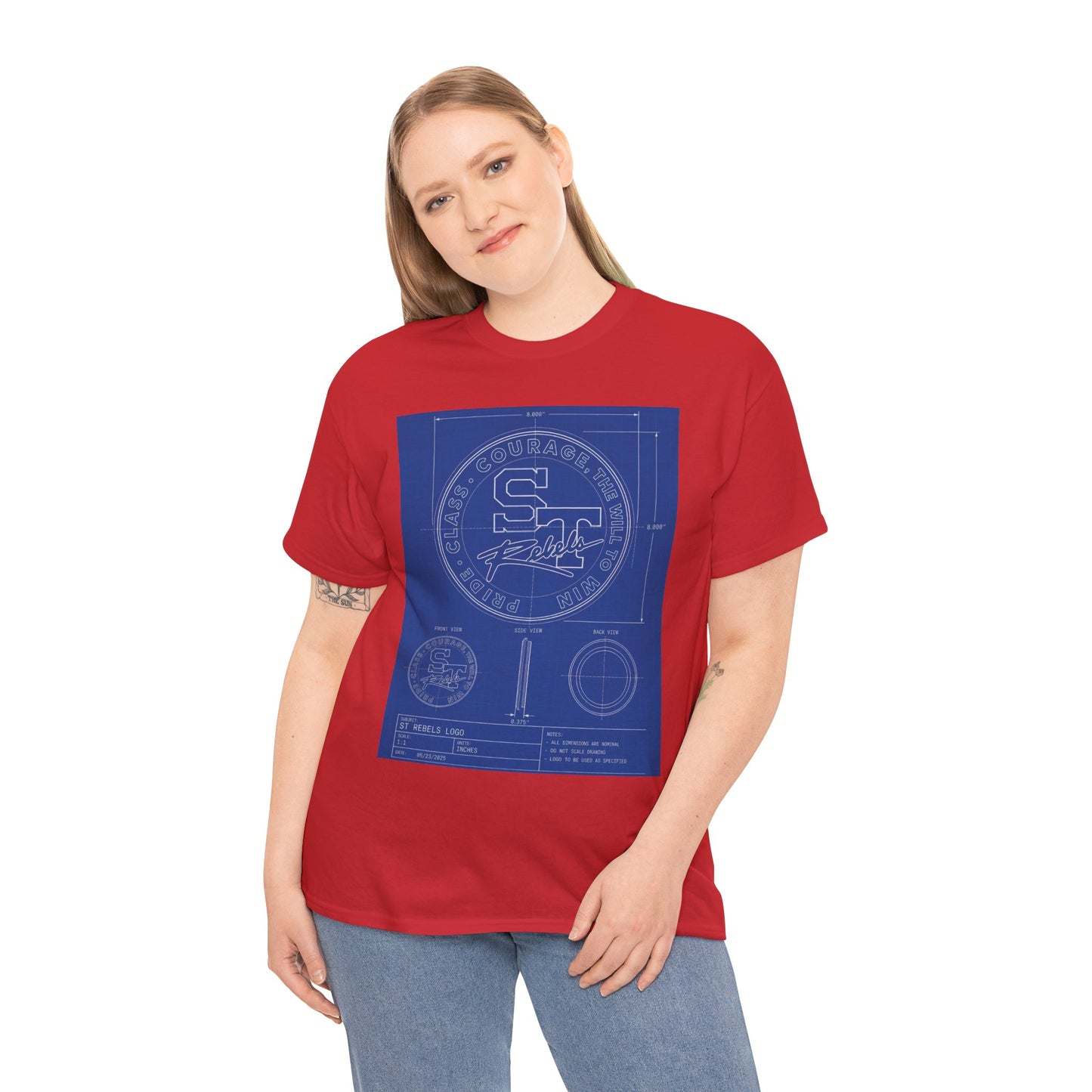 Blueprint Logo T‑Shirt — Vintage 'ST' Sports Emblem Tee