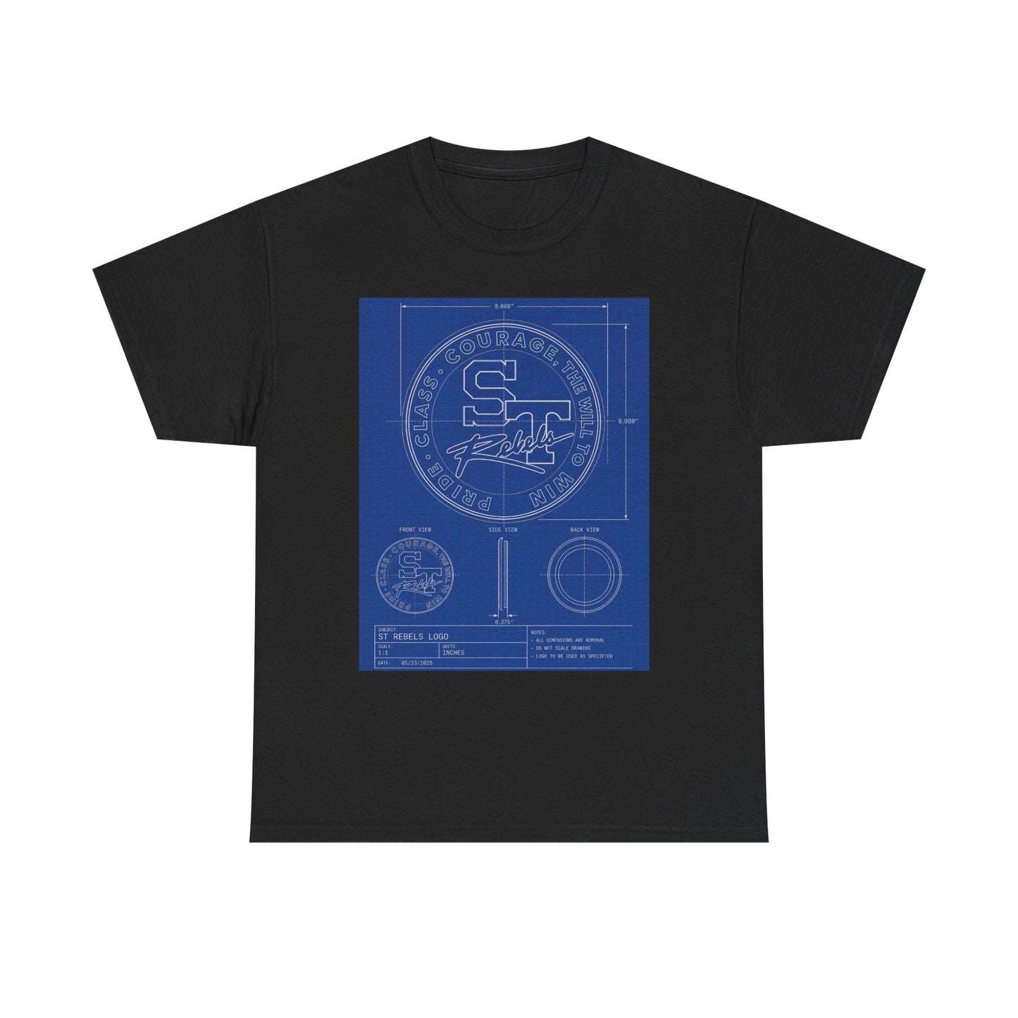 Blueprint Logo T‑Shirt — Vintage 'ST' Sports Emblem Tee