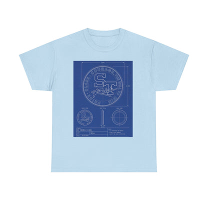 Blueprint Logo T‑Shirt — Vintage 'ST' Sports Emblem Tee