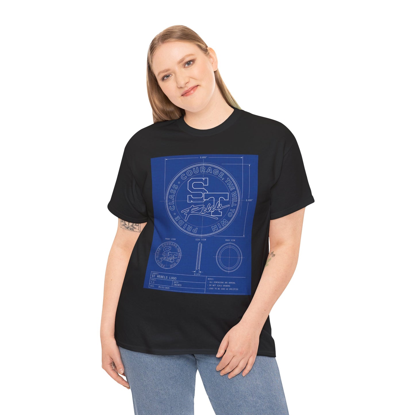 Blueprint Logo T‑Shirt — Vintage 'ST' Sports Emblem Tee