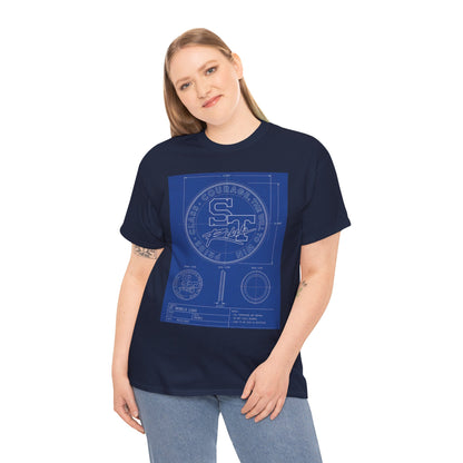 Blueprint Logo T‑Shirt — Vintage 'ST' Sports Emblem Tee