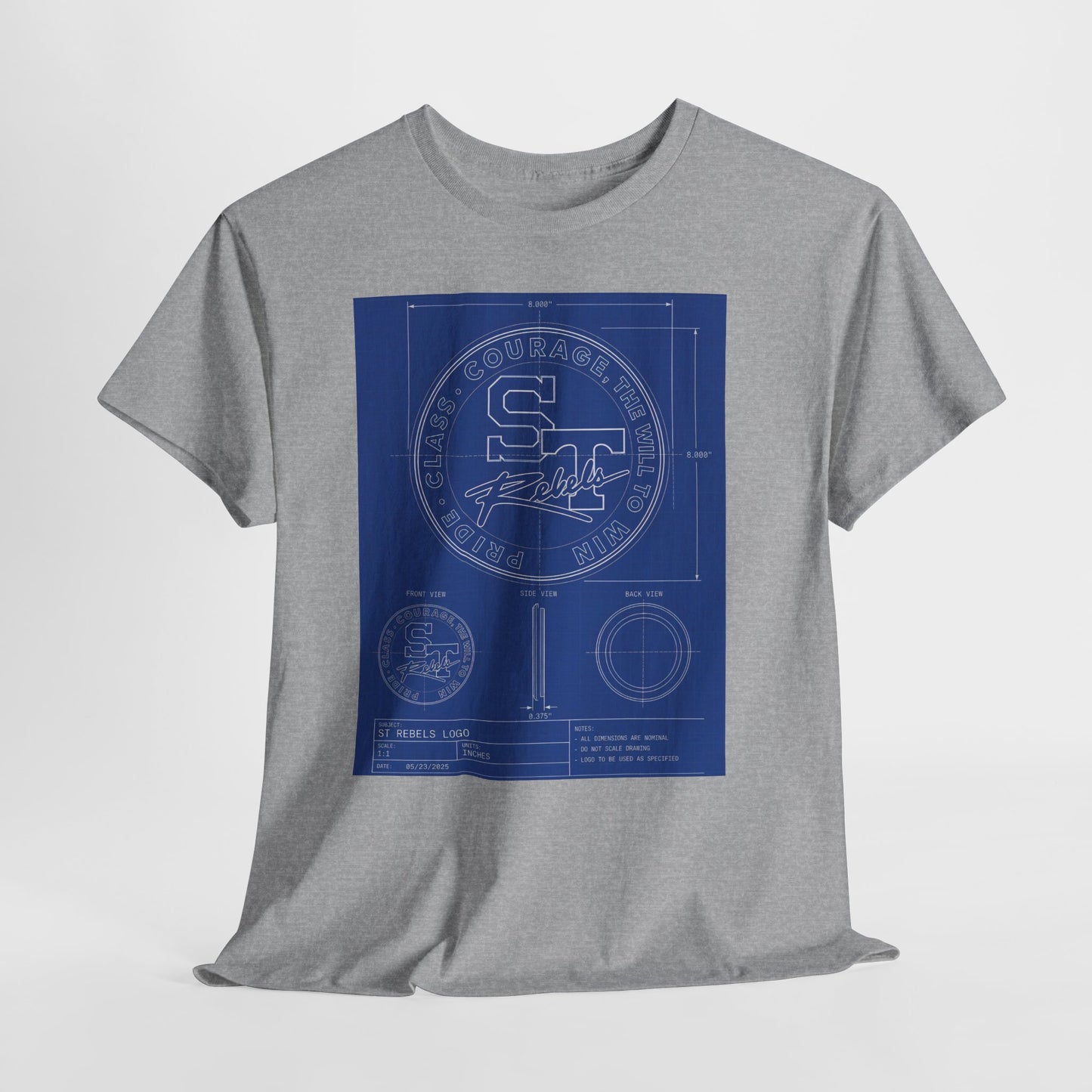 Blueprint Logo T‑Shirt — Vintage 'ST' Sports Emblem Tee