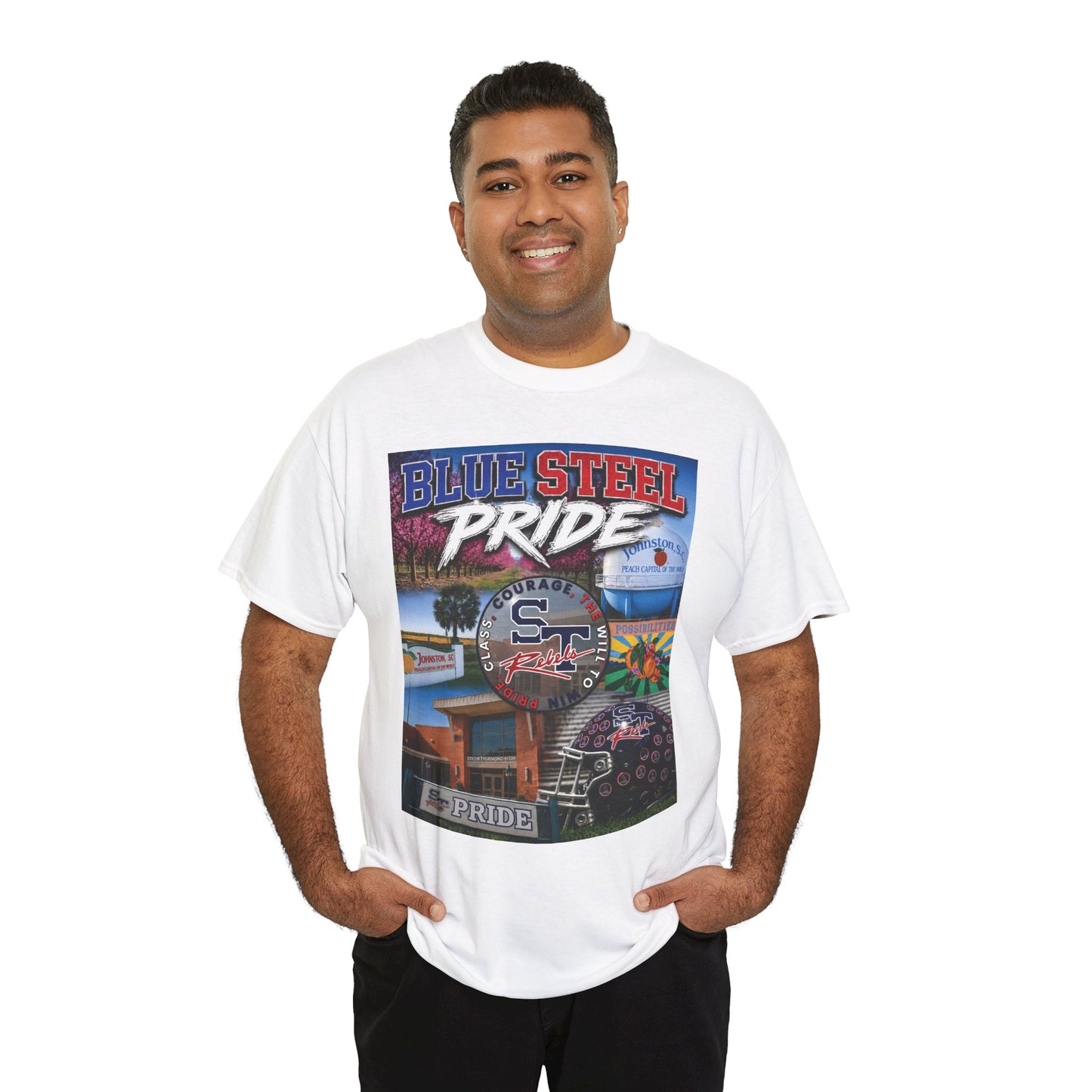 Blue Steel Pride Graphic Tee — 'Blue Steel Pride' Vintage T-Shirt
