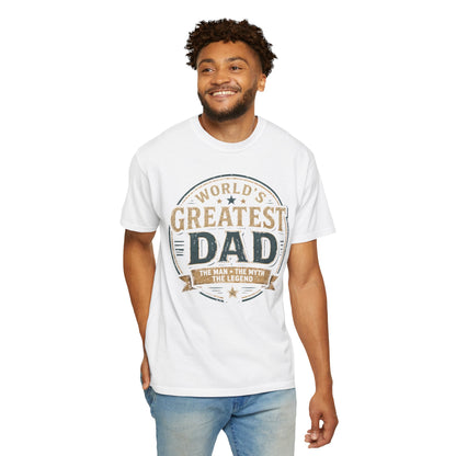 World's Greatest Dad T-Shirt — Retro Badge Father's Day Gift