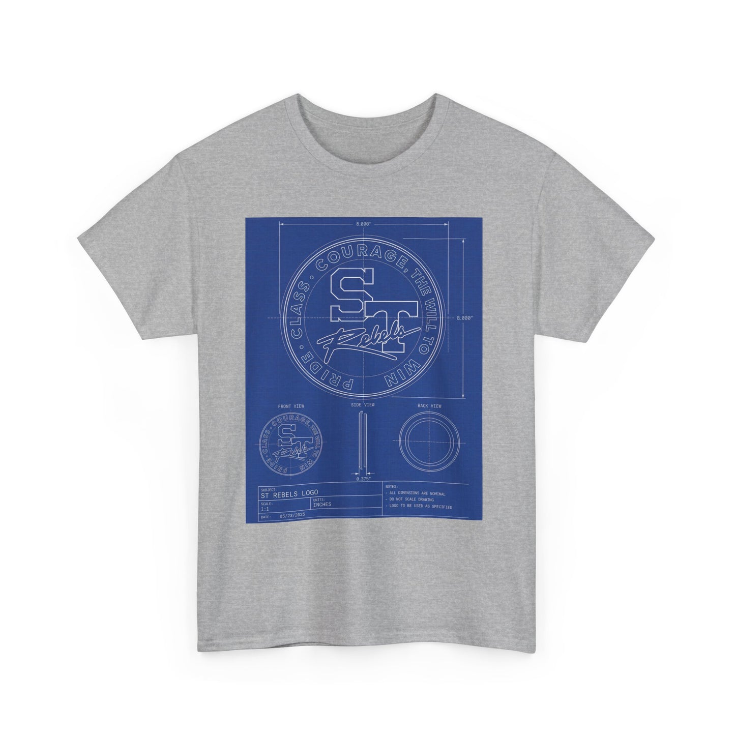Blueprint Logo T‑Shirt — Vintage 'ST' Sports Emblem Tee