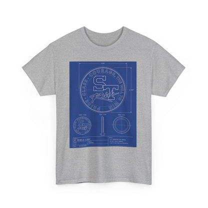 Blueprint Logo T‑Shirt — Vintage 'ST' Sports Emblem Tee