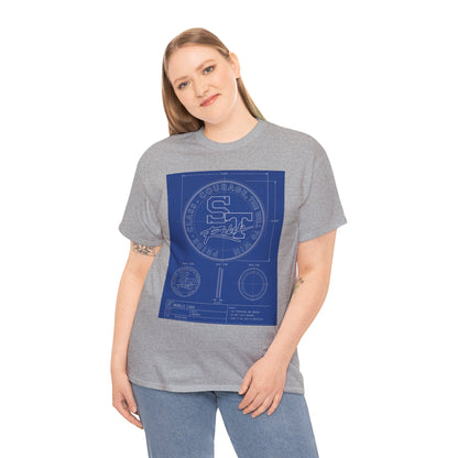 Blueprint Logo T‑Shirt — Vintage 'ST' Sports Emblem Tee