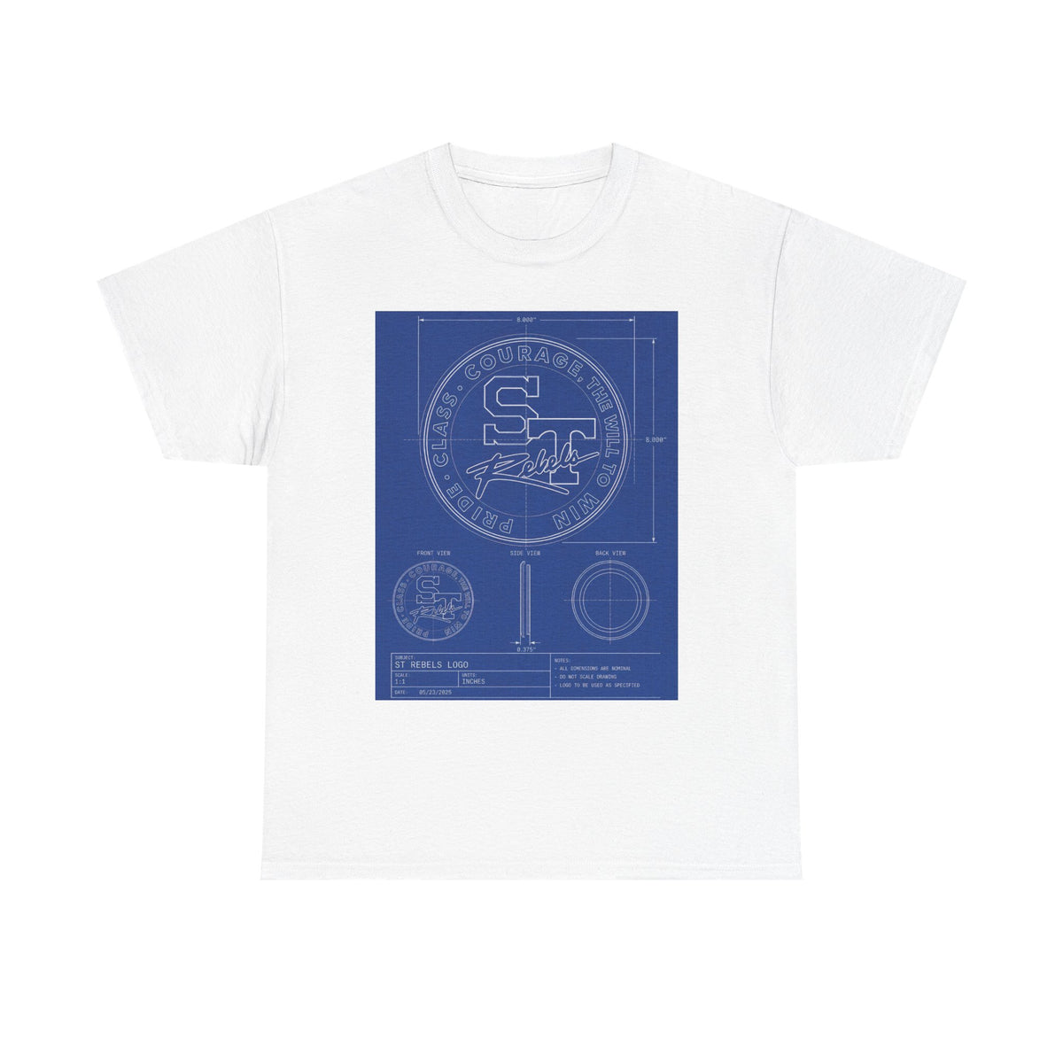Blueprint Logo T‑Shirt — Vintage 'ST' Sports Emblem Tee