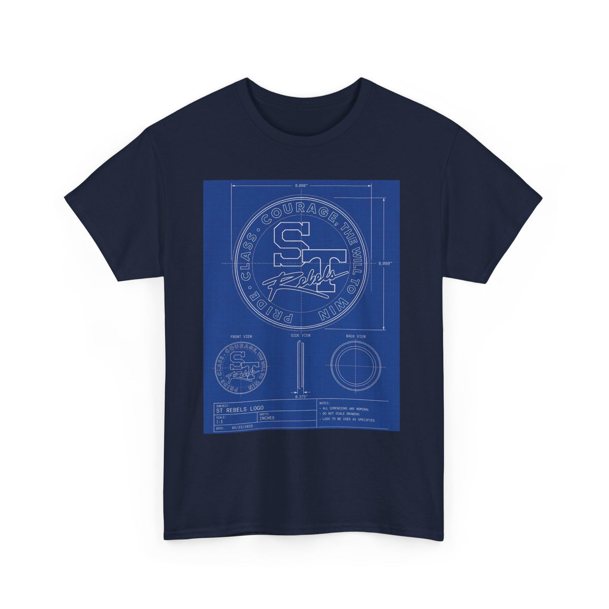 Blueprint Logo T‑Shirt — Vintage 'ST' Sports Emblem Tee