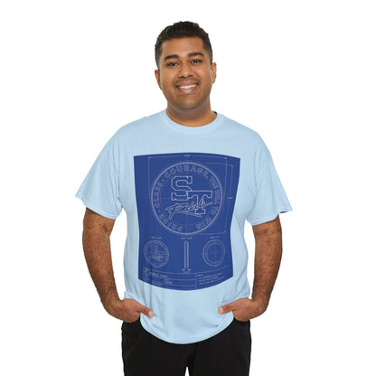 Blueprint Logo T‑Shirt — Vintage 'ST' Sports Emblem Tee