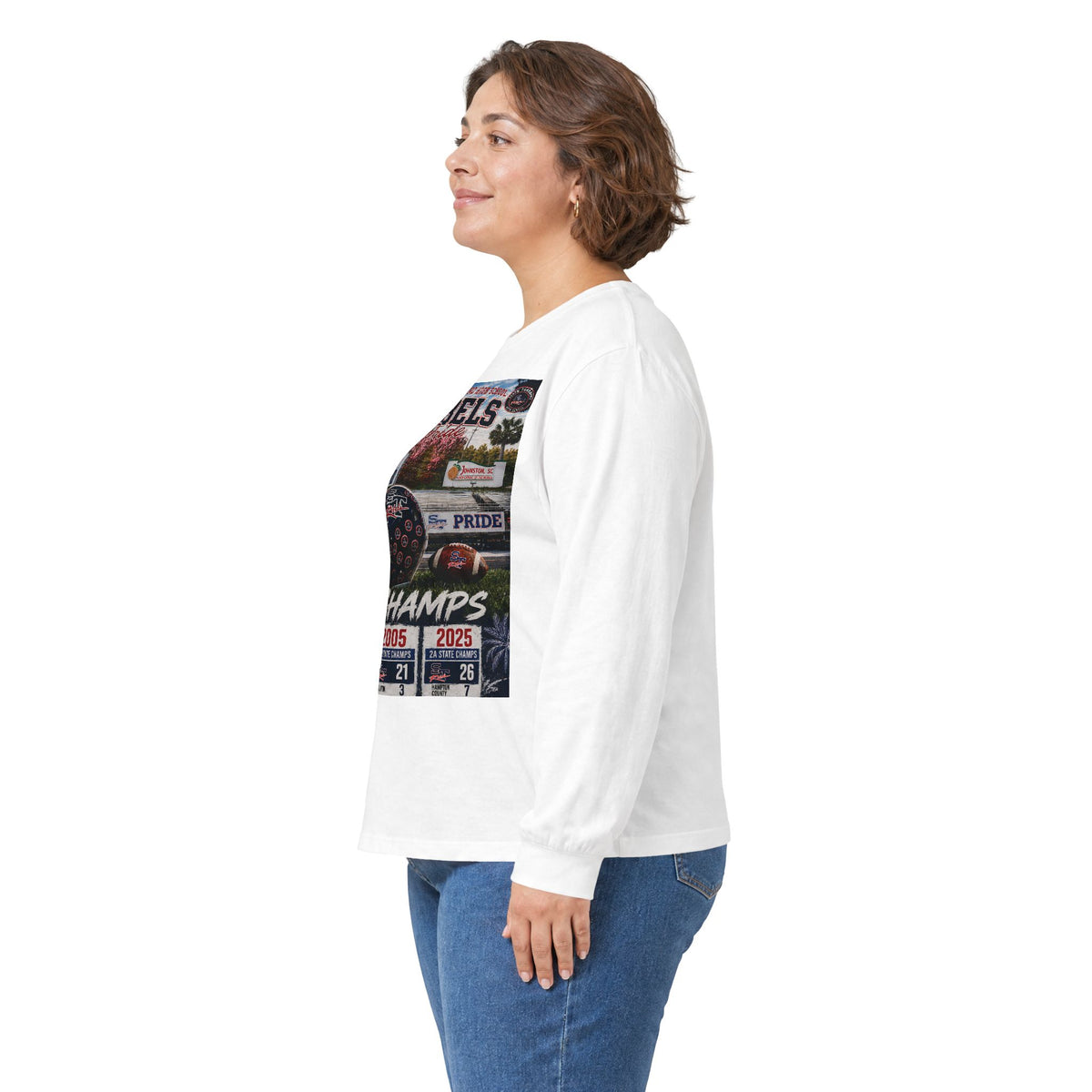 Rebels 3x Champs Long Sleeve Tee w/ Moto on back